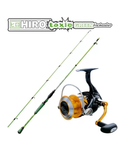 Kit Spinning Nomura Canna da Pesca Hiro Toxic FW 210 cm + Mulinello Daiwa Revros 4000-Pescaloccasione