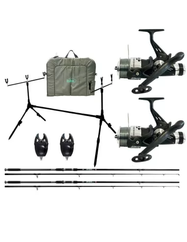 Camo Carp Rods 2 Reels 2 Full Kit 2 1 1 Unhooking Mat Pod signal devices