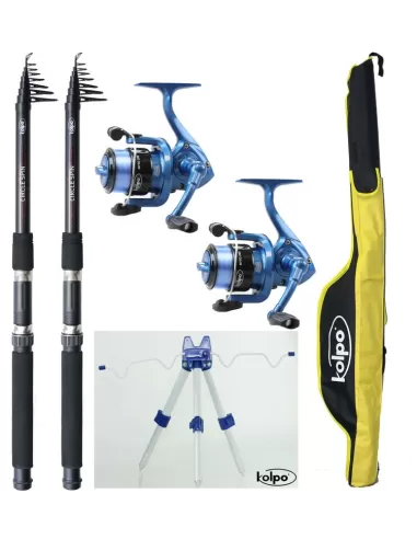 Complete fishing kit universal for all 2 1 1 2 Rods Reels Tripod Techniques Sheath