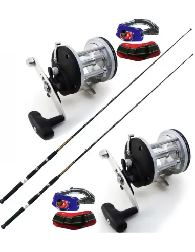 Combo Trolling 2 Rods 12-25 lb 2 Reels 2 Combat Belts