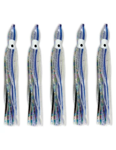 Lineaeffe Octopus Blue transparent Silicon fishing 5 pieces