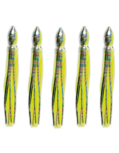 Lineaeffe Octopus Silicone fishing Chartreuse 5 pieces