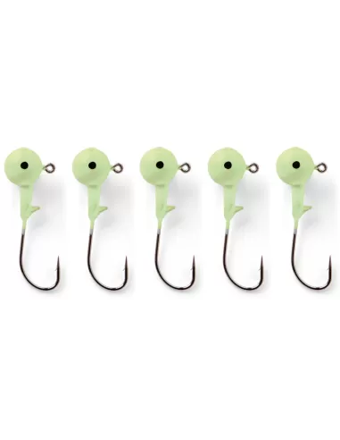 Jig Heads 5-Pack Fluorescent Jigheads PCs