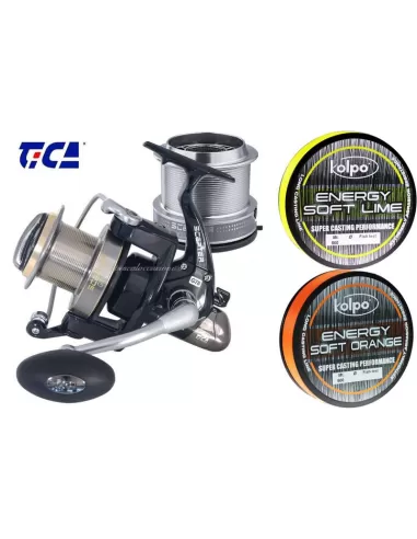 Mulinello da Pesca Tica Scepter in Kit con 2 Bobine di Filo da Pesca Energy 500 mt-Pescaloccasione