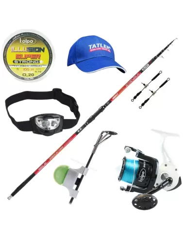 Kit Surfcasting Complete Reed Reel Accessories Hat