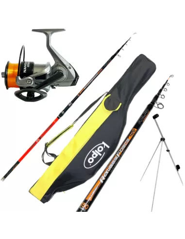 Combo Fishing Surfcasting Special Mormore Rod 4.20mt 150gr Reel Sheath and Monotripode