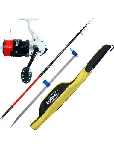 Combo fishing Surfcasting Cam 150 gr 4.20 mt Reel 8000 Wire Tip and Scabbard