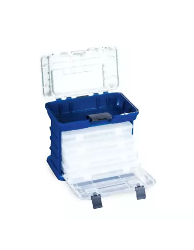 Fishing Box Chest with Boxes and Compartment 28x12x27