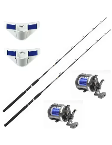 Fishing Kit trolling 2 barrel 2 wire Reel 2 belt