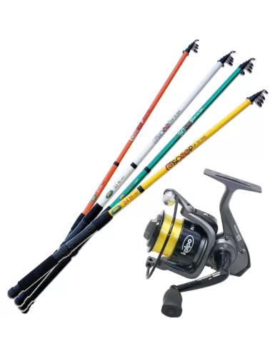 Combo Fishing Rod Scoop 2.40 mt Reel Kolpo Nanga