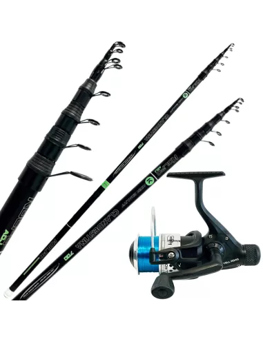 Combo Trout Fishing Torrente Canna 7 mt Mulinello e Filo