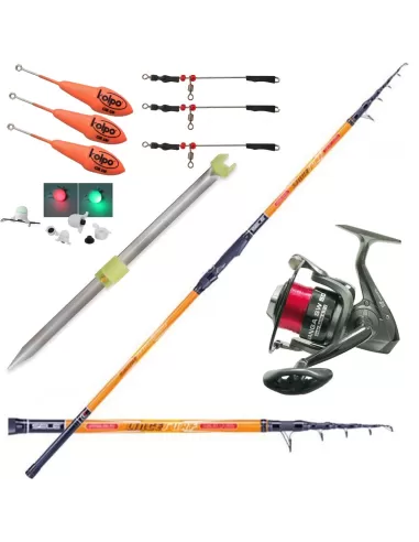 Sea fishing Kit Cane 420 reel small wire beams