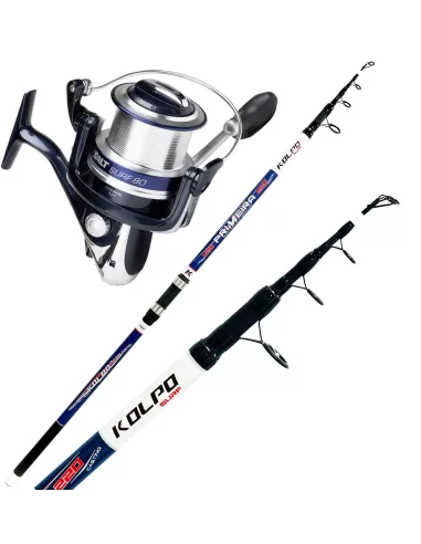 Combo Surfcasting Reel Salt Surf Canna Primeira 4.20 mt 220 gr