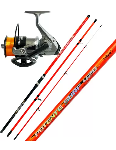 Combo Surfcasting Powerful Rod 420 200gr Reel with Wire