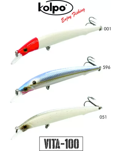 Kit 3 Artificial Minnow Vita Kolpo 100 mm 11 grams