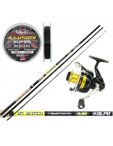 Kit Kolpo Fishing English Rod and Reel 4 Bearings