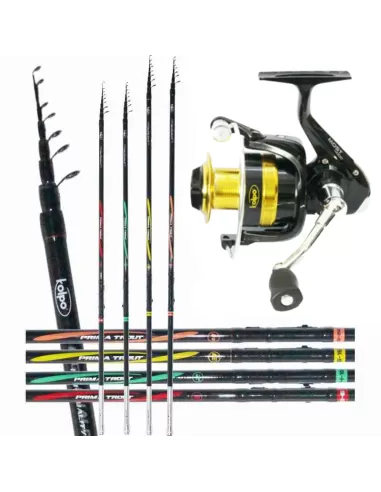 Kolpo Combo Fishing Trout Lake Reed 10- 20 gr Carbon Reel 9 Bearings