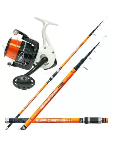 Kolpo Combo Fishing Surfing Canna Carbon Reel 8000