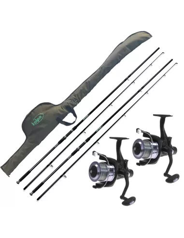 Kolpo Combo Fishing Carpfishing 2 Reeds 2 Reels 1 Lining