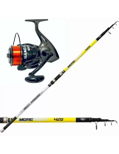 Surf Kit Kolpo Carbon Barrel Reel 8000 Filo Energy