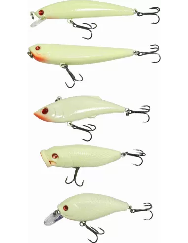 Yamashiro Albino Super Fluorescente Kit Minnow 5 pz