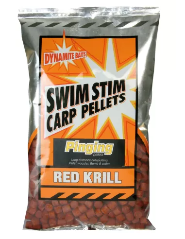 Dynamite Swim Stim Red Krill Pinging Pellet 13 mm 900 gr-Pescaloccasione