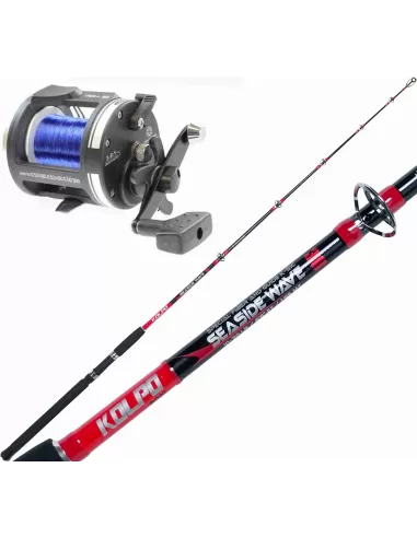 Kolpo Kit Traina Coastal Canna 30 lb Troll Reel with Wire