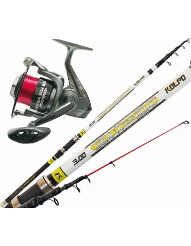 Kolpo Combo Fishing from Boat Canna 2.10 M in Carbon Reel and Wire