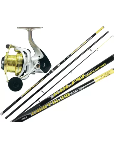 Kolpo Reed in Carbon 3 Sections Reel 7000 Fishing Surfcasting