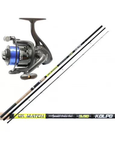 Kolpo Canna Fishing English Uk Match with Reel Arya 4000