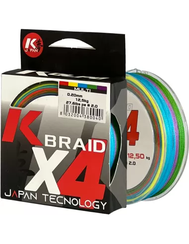 Kolpo K Braid X4 Trecciato Premium Quality 300 mt Multicolor Special Surf