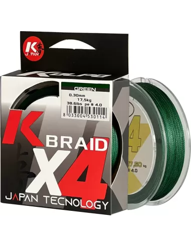 Kolpo K Braid X4 Trecciato Premium Quality 300 mt Verde