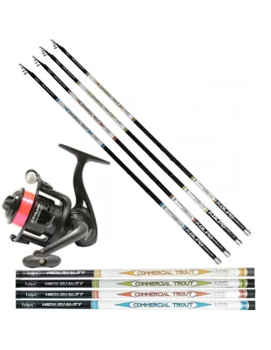 Kolpo Kit Fishing Trout Lake Tremarella in Carbon and Reel