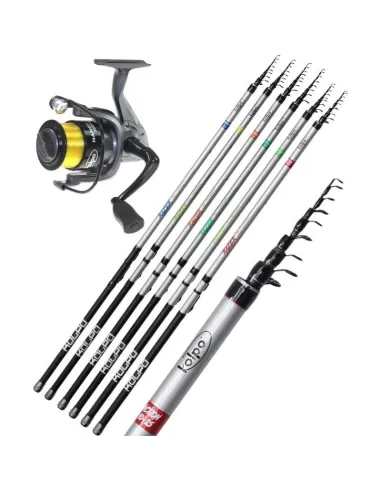 Kit Pesca alla Trota Lago Canna da Pesca Razer 1-4 gr con Mulinello Nanga e Filo