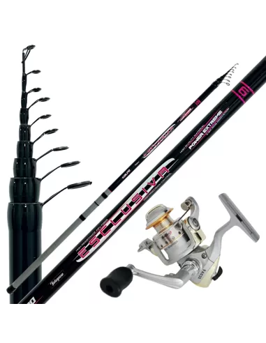 Bolognese Fishing Kit Rod 4 mt Carbon Reel Fa 3bb