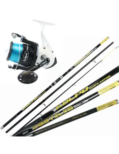 Kolpo Kit Pesca Surfcasting Canna Castilia mulinello Kig Sea 8000-Pescaloccasione