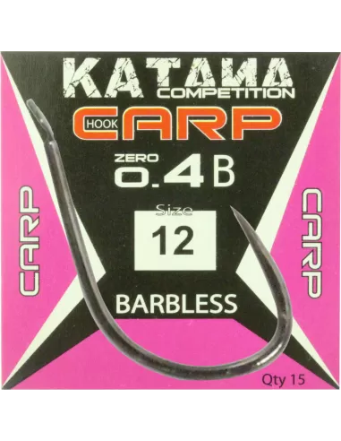 Katana Ami Carp Zero 4 Barbless with Paddle 15 pcs