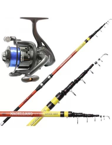 Boat Fishing Kit Carbon Rod 3 mt Reel with Wire