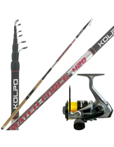 Kolpo Kit Fishing English Bombards Floating Barrel and Reel