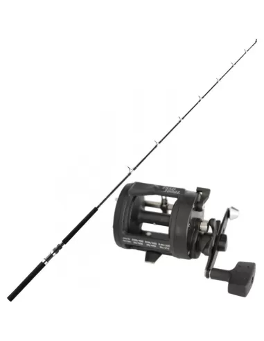 Kolpo Boat Fishing Kit Trolling Bolentino Canna 2 Sections Reel and Wire