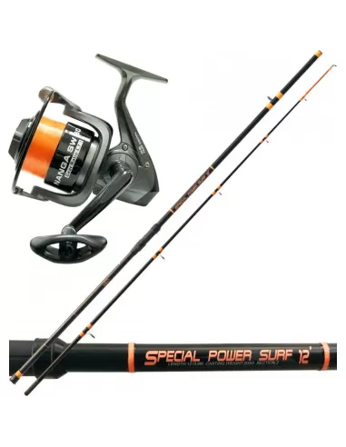 Kolpo Kit per la Pesca in Mare Surfcasting Canna Mulinello e Filo-Pescaloccasione