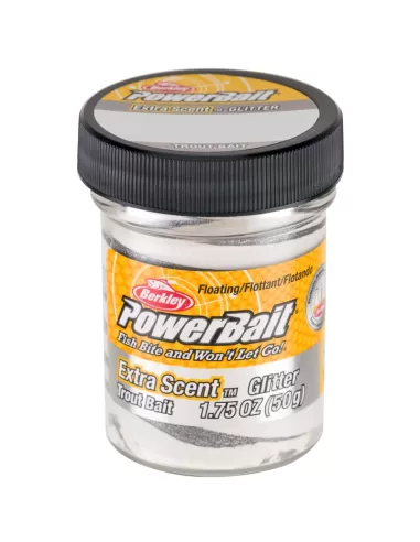 Berkley Powerbait Glitter Trout Bait Silver Vein Pastella per Trote