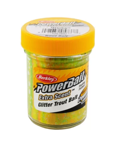 Berkley Powerbait Glitter Trout Bait Rainbow Pastella per Trote-Pescaloccasione