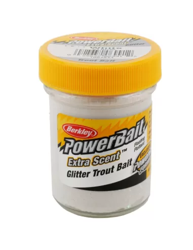 Berkley Powerbait Glitter Trout Bait White Pastella per Trote