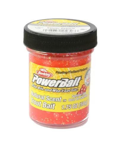 Berkley Powerbait Glitter Trout Bait Salmon Red Glitter Pastella per Trote