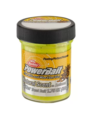 Berkley Powerbait Glitter Trout Bait Sunshine Pastella per Trote Anice