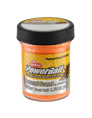 Berkley Powerbait Glitter Trout Bait Fluoescent Orange Anise Trout Batter