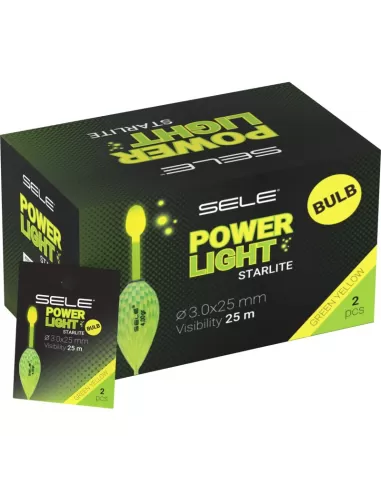 Sele Power Light Starlite da Pesca Gialle con Bulbo 3x25 mm 2 pz