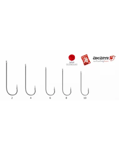 Akami 5115N Aberdeen Fishing Hooks with Eyelet