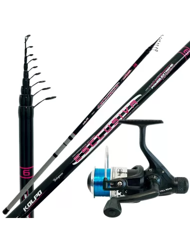 Bolognese Fishing Kit Rod 4 mt in Carbon Reel and Thread